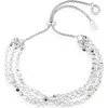 Ak Anne Klein Layered Chain Slider Bracelet In Metallic