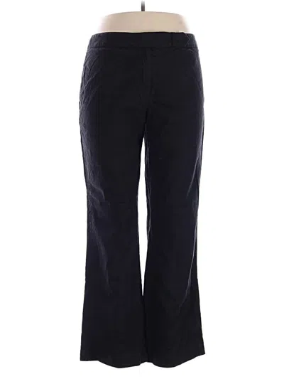Pre-owned Ak Anne Klein Linen Pants In Black