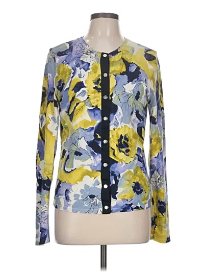 Pre-owned Ak Anne Klein Long Sleeve Blouse In Yellow