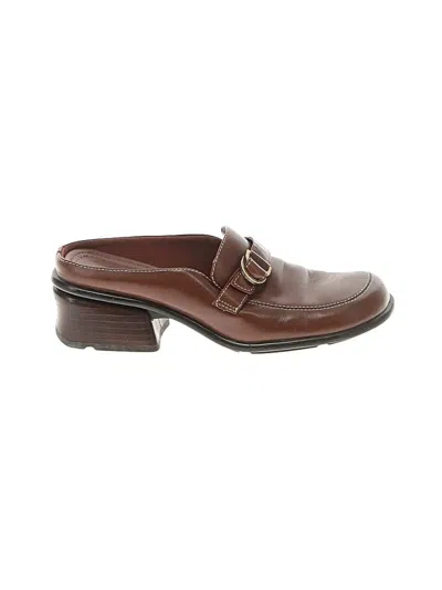 Pre-owned Ak Anne Klein Mule/clog In Brown