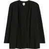 Ak Anne Klein Newport Kissing Front Cardigan In Black
