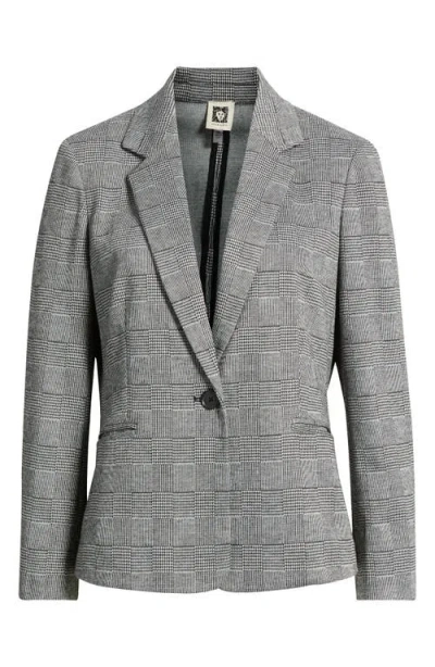 Ak Anne Klein One-button Blazer In Gray