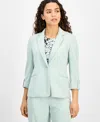 Ak Anne Klein Petite Cool Crepe Single Button Jacket