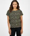 Ak Anne Klein Petite Dot-print Top