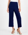 Ak Anne Klein Petite Mid-rise Cropped Wide-leg Pants In Distant Mountain