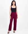 Ak Anne Klein Petite Wide-leg Pull-on Pants In Black