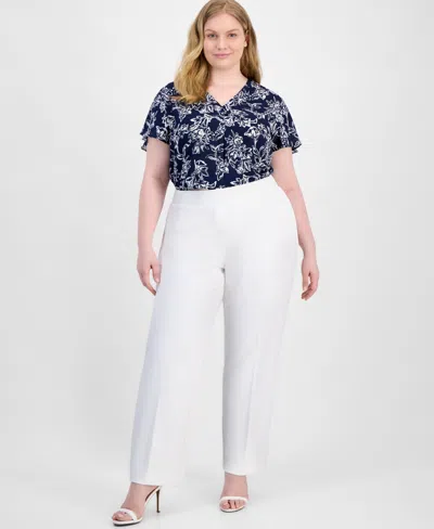 AK ANNE KLEIN PLUS SIZE PULL-ON PANTS