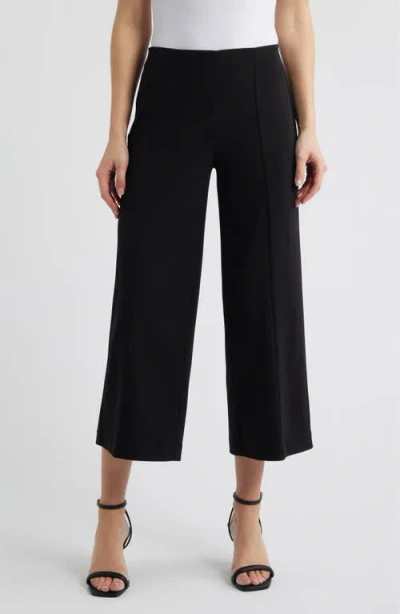 Ak Anne Klein Po Center Seam Crop Wide Leg Pants In Multi