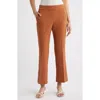 Ak Anne Klein Pull-on Ankle Pants In Orange