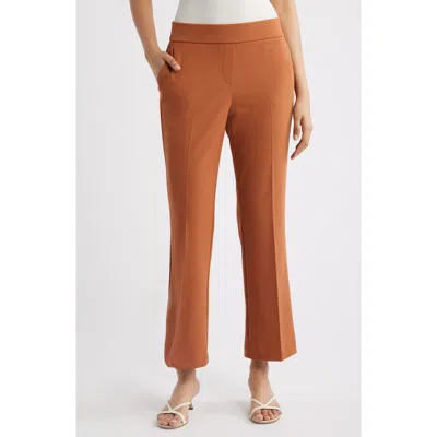 Ak Anne Klein Pull-on Ankle Pants In Orange