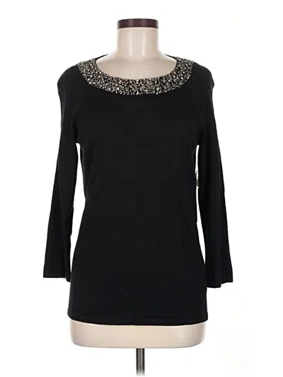 Pre-owned Ak Anne Klein Pullover Sweater In Black