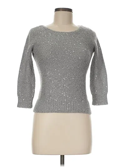 Pre-owned Ak Anne Klein Pullover Sweater In Silver
