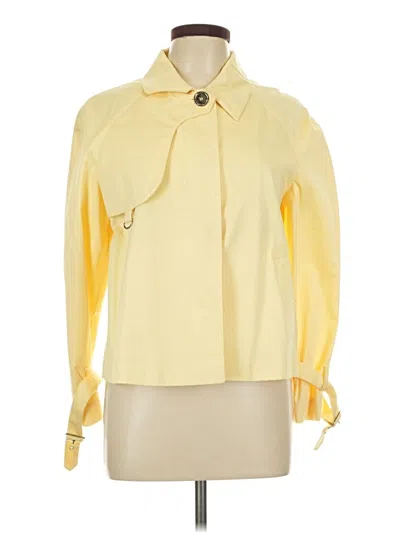 Pre-owned Ak Anne Klein Raincoat In Yellow