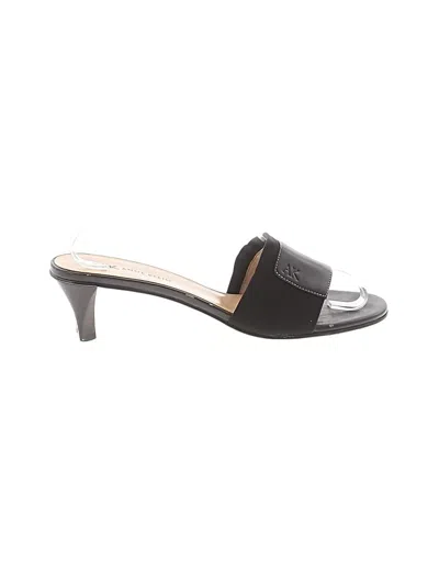 Pre-owned Ak Anne Klein Sandals In Black