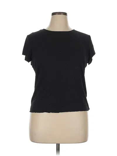 Pre-owned Ak Anne Klein Short Sleeve T-shirt In Black