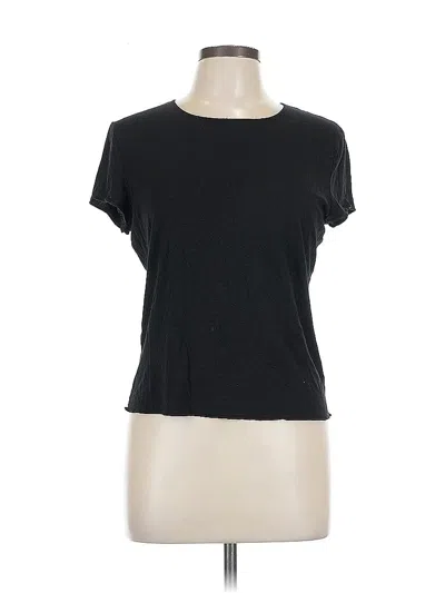 Pre-owned Ak Anne Klein Short Sleeve T-shirt In Black