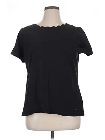 Pre-owned Ak Anne Klein Short Sleeve T-shirt In Black
