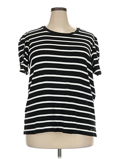 Pre-owned Ak Anne Klein Short Sleeve T-shirt In Black