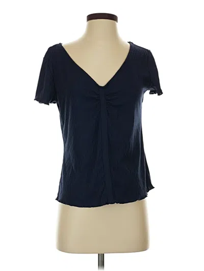 Pre-owned Ak Anne Klein Short Sleeve T-shirt In Blue