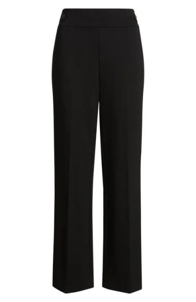 AK ANNE KLEIN AK ANNE KLEIN SIDE TAB PULL-ON STRAIGHT LEG PANTS