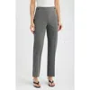 Ak Anne Klein Side Tab Pull On Trousers In Gray