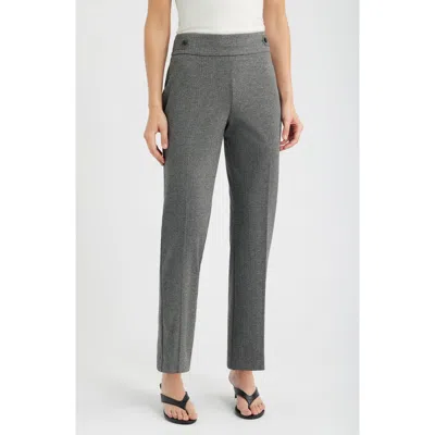 Ak Anne Klein Side Tab Pull On Trousers In Gray