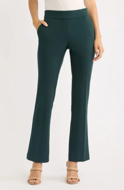 Ak Anne Klein Slash Pocket Crepe Pull-on Pants In Green