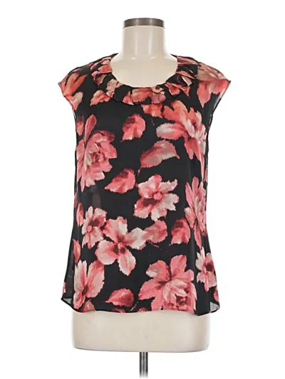 Pre-owned Ak Anne Klein Sleeveless Blouse In Black