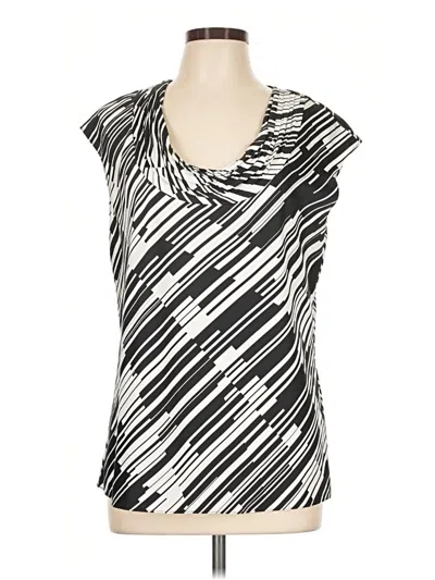 Pre-owned Ak Anne Klein Sleeveless Blouse In Silver