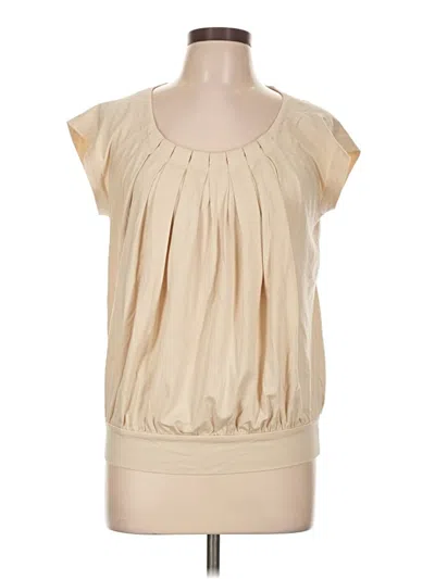 Pre-owned Ak Anne Klein Sleeveless Blouse In Tan