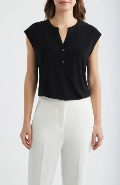 Ak Anne Klein Sleeveless Knit Top In Animal Print