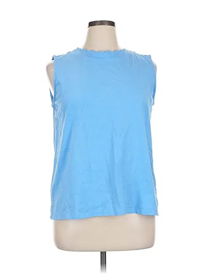 Pre-owned Ak Anne Klein Sleeveless T-shirt In Blue