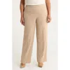 Ak Anne Klein Straight Leg Pants In Neutral