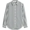 Ak Anne Klein Stripe Slim Fit Button-up Shirt In Multi