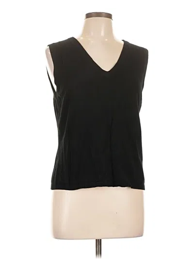Pre-owned Ak Anne Klein Sweater Vest In Black
