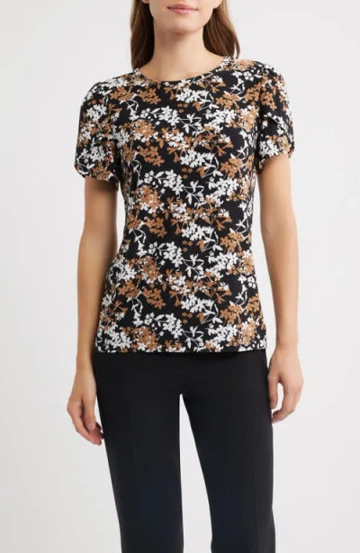 Ak Anne Klein Tulip Sleeve Top In Multi