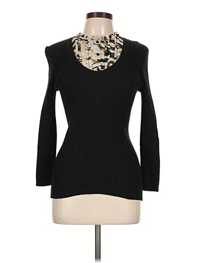 Pre-owned Ak Anne Klein Turtleneck Sweater In Black