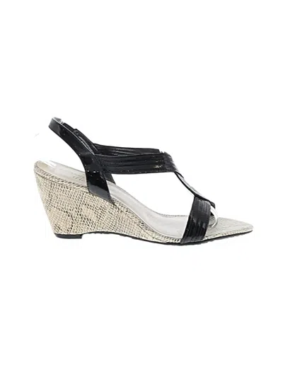 Pre-owned Ak Anne Klein Wedges In Black
