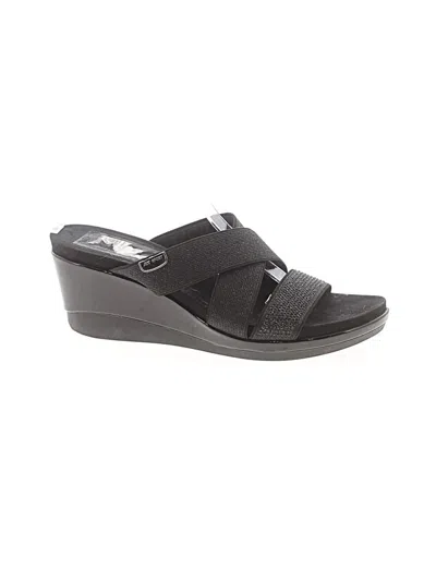 Pre-owned Ak Anne Klein Wedges In Black