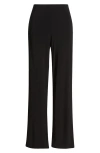 Ak Anne Klein Wide Leg Knit Pull-on Pants In Black
