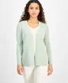 Ak Anne Klein Women's Newport Kissing Front Cardigan