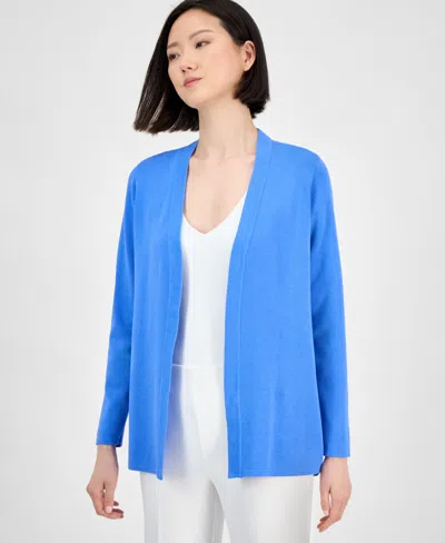 Ak Anne Klein Women's Newport Kissing Front Cardigan In Marina