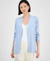 Ak Anne Klein Women's Newport Kissing Front Cardigan In Skyway