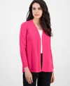 Ak Anne Klein Women's Newport Open-front Cardigan