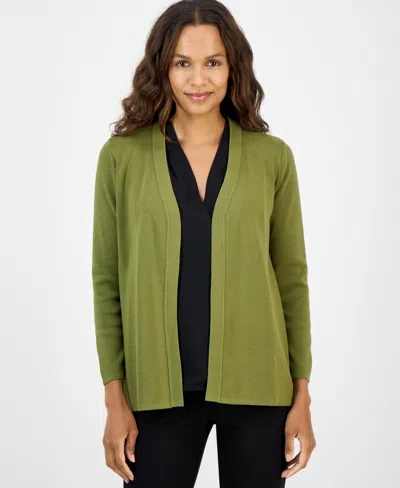 Ak Anne Klein Women's Newport Open-front Cardigan