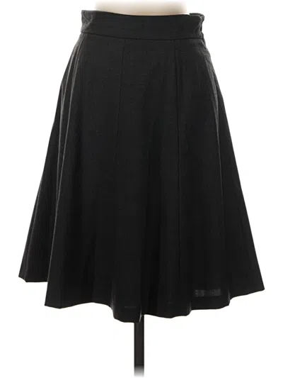 Pre-owned Ak Anne Klein Wool Skirt In Black