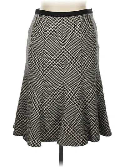 Pre-owned Ak Anne Klein Wool Skirt In Gray