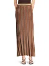 Ak Collection By Yal Women's Striped Shimmer Sheath Maxi Shirt In Neutral