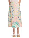 Ak Collection By Yal Yal New York Women's Mosaic Tie-waist Midi-skirt In Pink