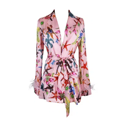 Ak Royalty Resortwear Pink / Purple Portofino Silk Amalfi Pink In Multi
